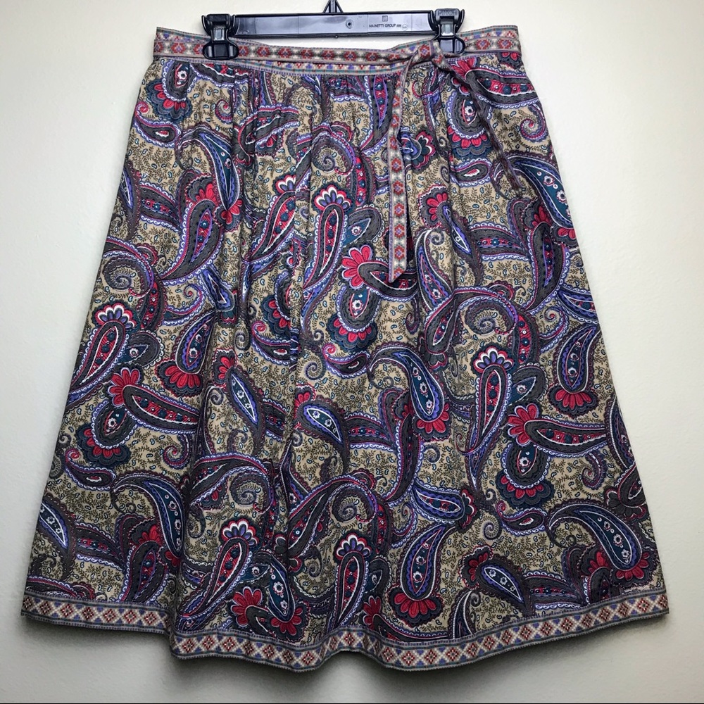 EUC Vintage Reversible Midi Wrap Skirt
